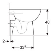 Geberit WC sur pied, chasse profonde Renova w, f UP-/AP-SPK, évac. hor, semi-fermé-4