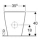 Geberit WC sur pied, cuvette à chasse profonde iCon w K-T., 35,5x63,5 cm, f AP-SPK, sans bride