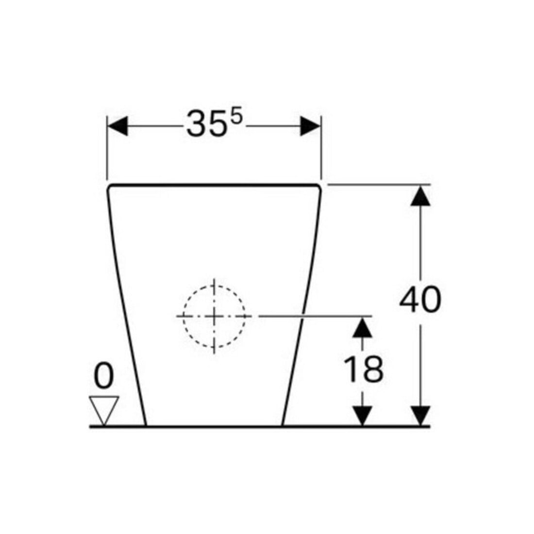 Geberit WC sur pied, cuvette à chasse profonde iCon w K-T., 35,5x63,5 cm, f AP-SPK, sans bride