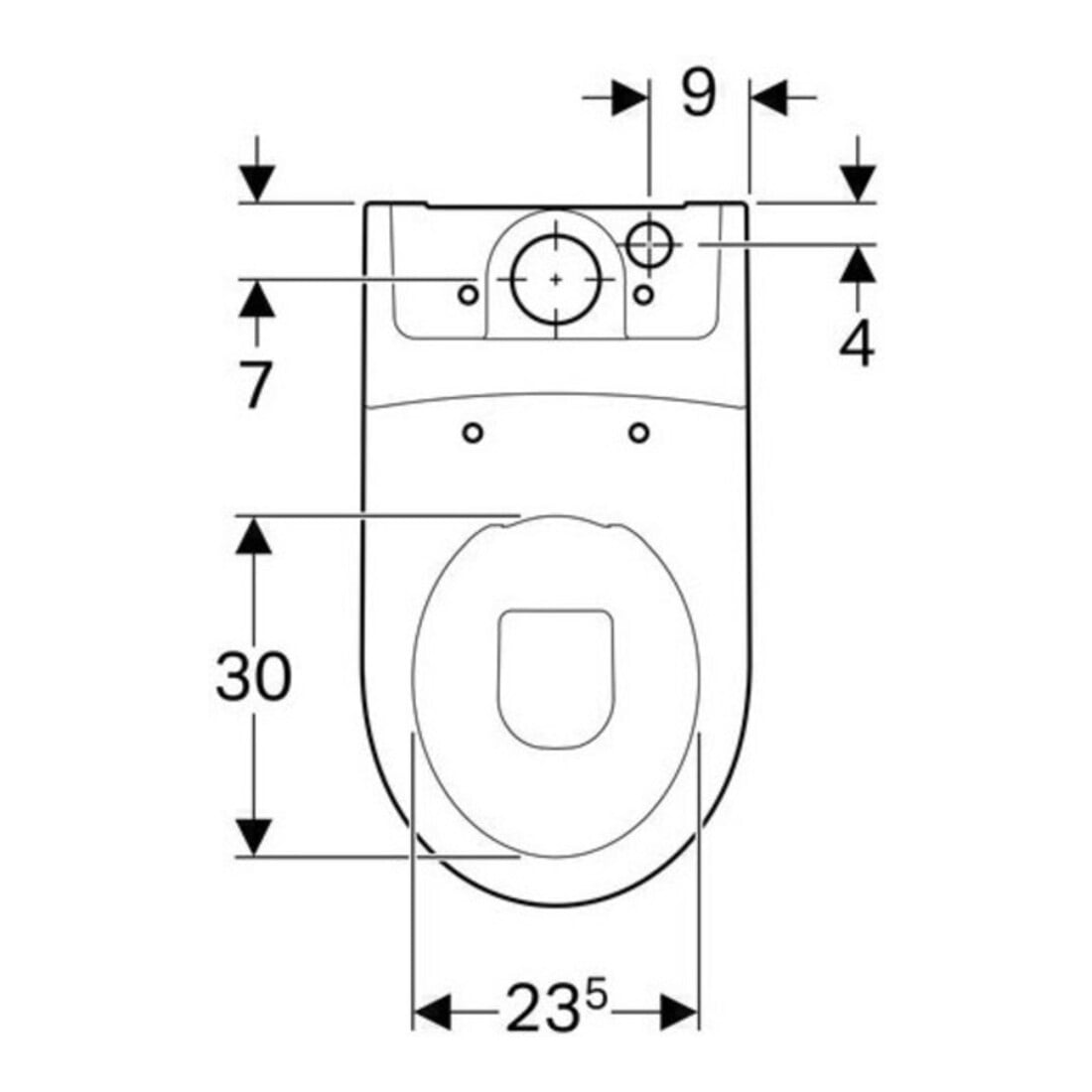 Geberit WC sur pied, cuvette à chasse profonde iCon w K-T., 35,5x63,5 cm, f AP-SPK, sans bride