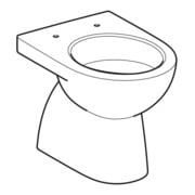 Geberit WC sur pied, cuvette à chasse profonde Renova w, f UP-/ AP-SPK, évac. vert., semi-fermée-2