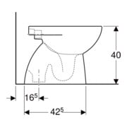 Geberit WC sur pied, cuvette à chasse profonde Renova w, f UP-/ AP-SPK, évac. vert., semi-fermée-5