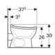 Geberit WC sur pied, cuvette basse Bambini blanc, 5 l