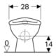 Geberit WC sur pied, cuvette basse Bambini blanc, 5 l
