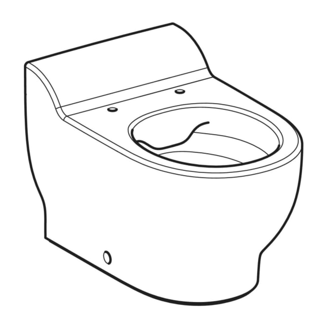Geberit WC sur pied, cuvette basse Bambini blanc KeraTect, pour siège WC