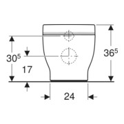Geberit WC sur pied, cuvette basse Bambini blanc KeraTect, pour siège WC-5