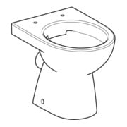 Geberit WC sur pied, cuvette profonde Renova sortie horizontale, partiellement fermé, sans bride, pergola-2