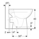 Geberit WC sur pied, cuvette profonde Renova sortie horizontale, partiellement fermé, sans bride, pergola-5