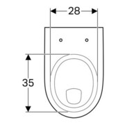 Geberit WC suspendu à chasse plate Renova 6 l, blanc-5
