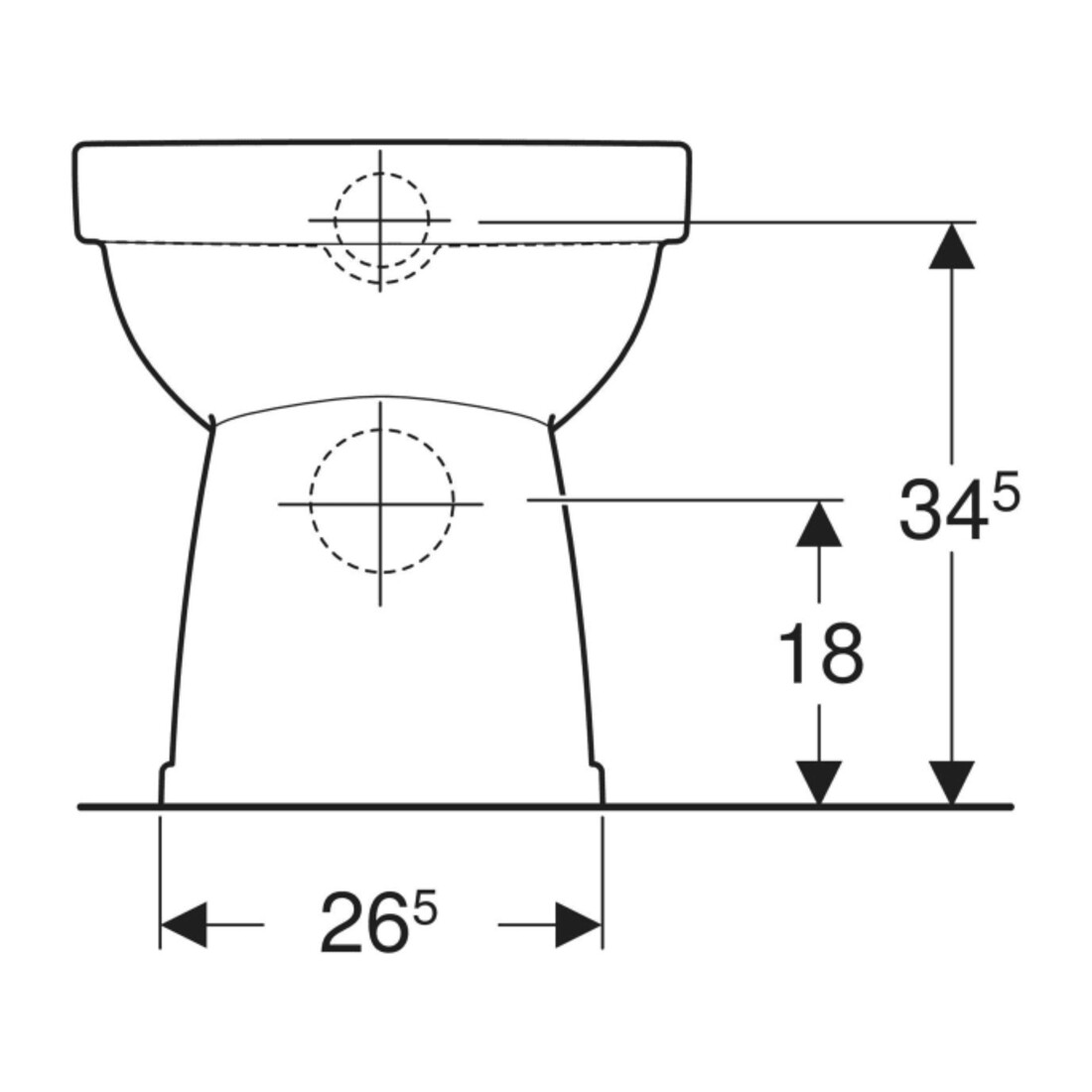 Geberit WC suspendu à chasse plate Renova 6 l, évac. hor., rimfree, blanc KeraTect