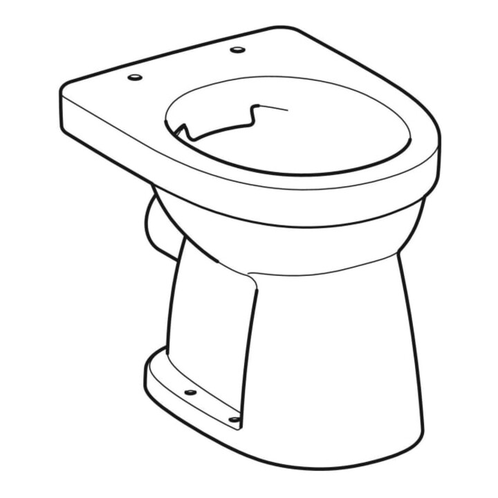 Geberit WC suspendu à chasse plate Renova 6 l, sortie horizontale, sans rebord, blanc