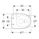 Geberit WC suspendu à chasse plate Renova 6 l, sortie verticale, sans rebord, blanc-4