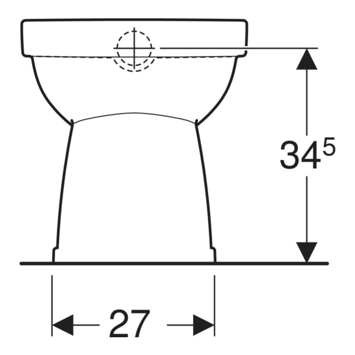 Geberit WC suspendu à chasse plate Renova 6 l, sortie verticale, sans rebord, blanc
