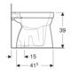 Geberit WC suspendu à chasse plate Renova 6 l, sortie verticale, sans rebord, blanc