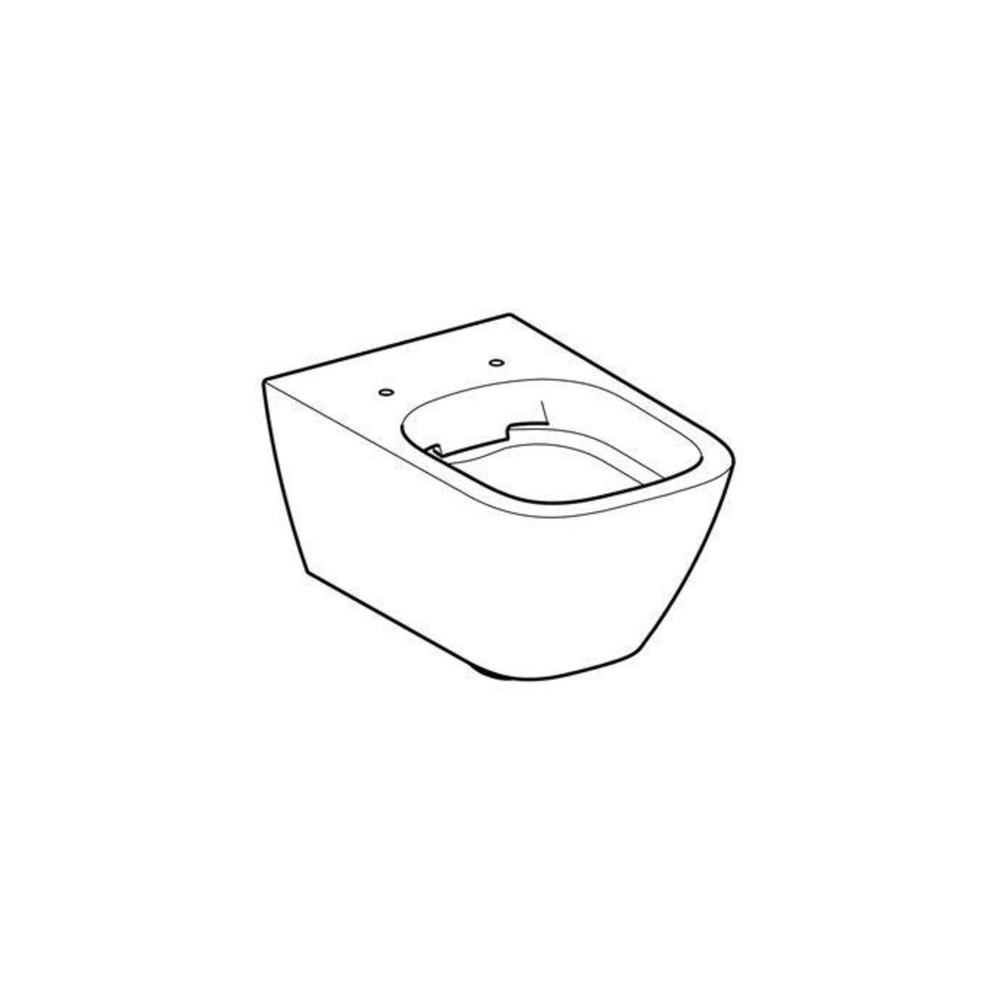 Geberit WC suspendu à chasse profonde Smyle Square blanc, 4,5 l, forme fermée, rimfree