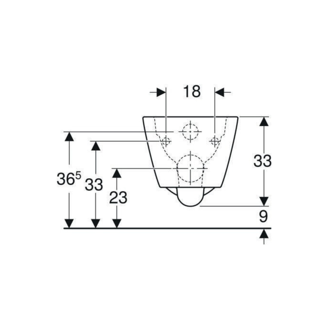 Geberit WC suspendu à chasse profonde Smyle Square blanc, 4,5 l, forme fermée, rimfree