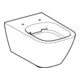 Geberit WC suspendu à chasse profonde Smyle Square blanc, 4,5 l, forme fermée, rimfree