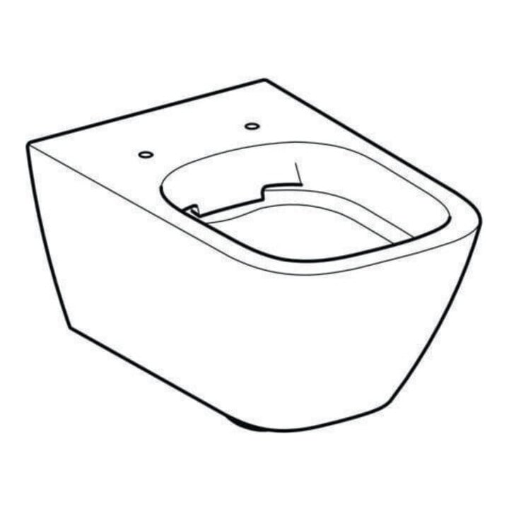 Geberit WC suspendu à chasse profonde Smyle Square blanc, 4,5 l, forme fermée, rimfree