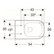 Geberit WC suspendu à chasse profonde Smyle Square blanc, 4,5 l, forme fermée, rimfree-4