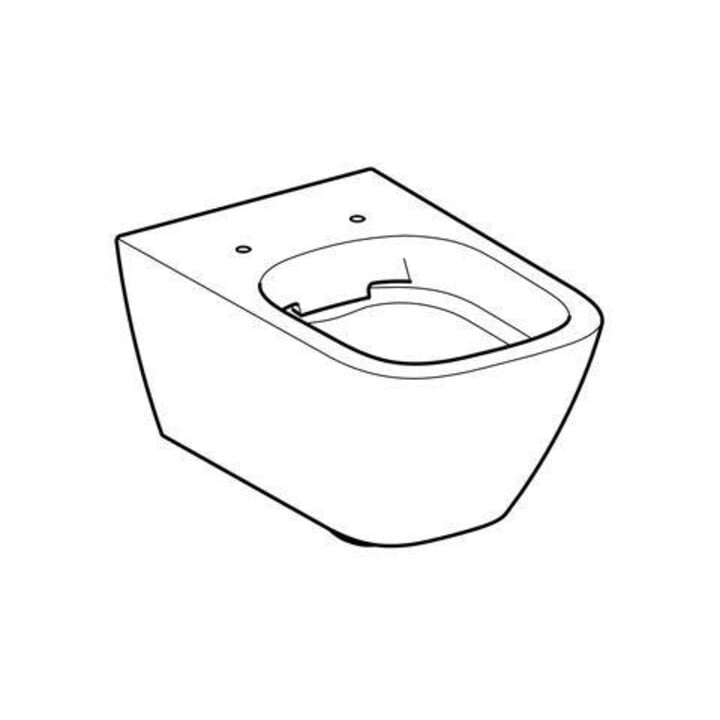 Geberit WC suspendu à chasse profonde Smyle Square blanc, 4,5 l, forme fermée, rimfree
