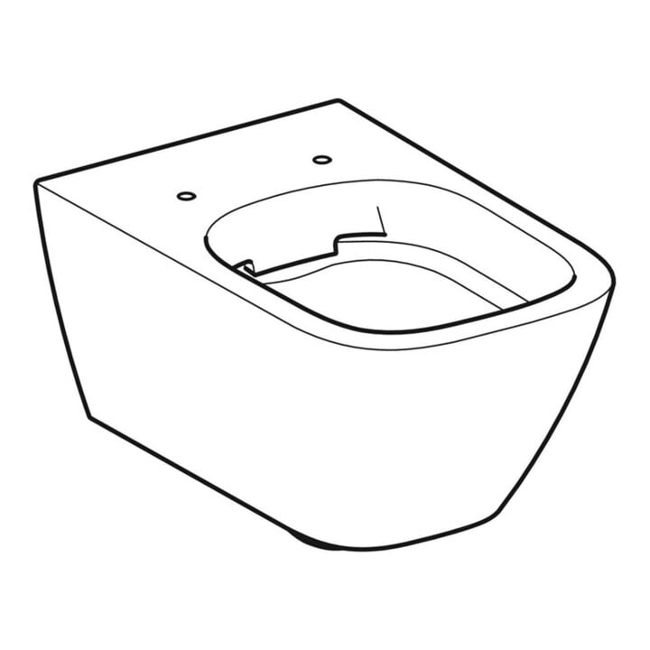 Geberit WC suspendu à chasse profonde Smyle Square blanc, 4,5 l, forme fermée, rimfree