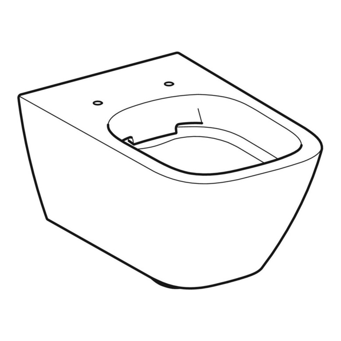 Geberit WC suspendu à chasse profonde Smyle Square blanc, 4,5 l, forme fermée, rimfree