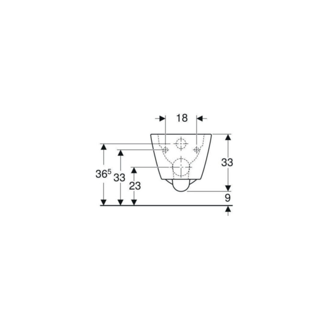 Geberit WC suspendu à chasse profonde Smyle Square KeraTect/blanc, 4,5 l, avec bride fermée, rimfree