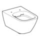 Geberit WC suspendu à chasse profonde Smyle Square KeraTect/blanc, 4,5 l, avec bride fermée, rimfree