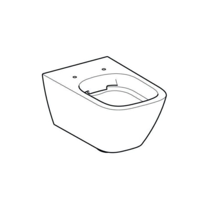 Geberit WC suspendu à chasse profonde Smyle Square KeraTect/blanc, 4,5 l, avec bride fermée, rimfree