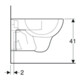 Geberit WC suspendu, chasse basse Renova 6/5 l, manhattan