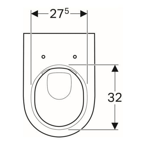 Geberit WC suspendu, chasse profonde Acanto 4,5 l, fermé, rimfree, blanc