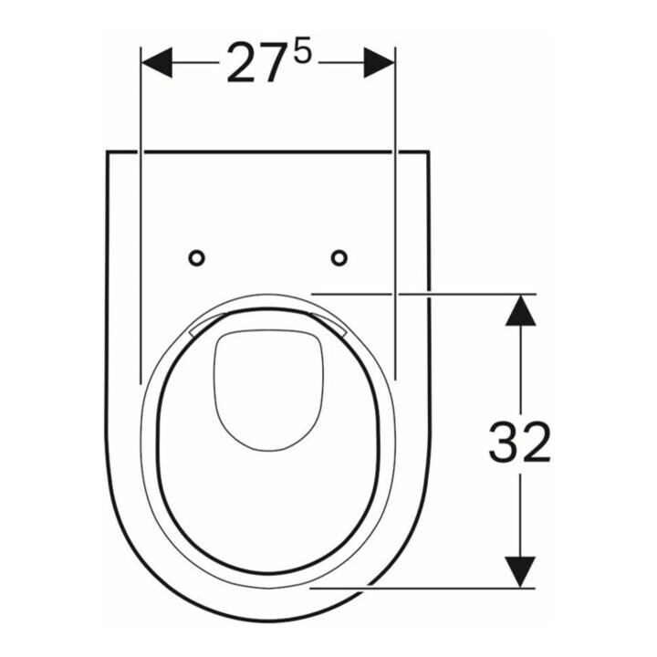 Geberit WC suspendu, chasse profonde Acanto 4,5 l, fermé, rimfree, blanc