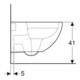 Geberit WC suspendu, chasse profonde Acanto 4,5 l, fermé, rimfree, blanc