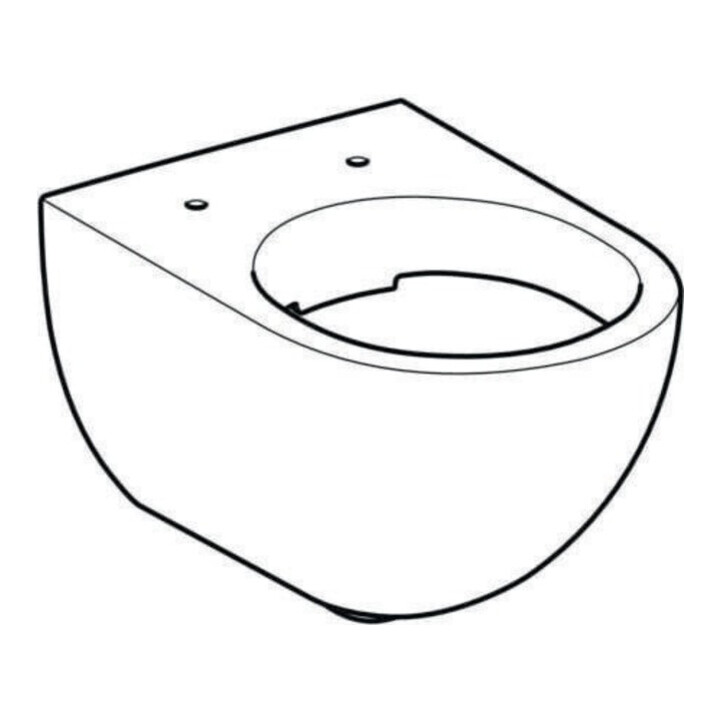 Geberit WC suspendu, chasse profonde Acanto 4,5 l, fermé, rimfree, blanc