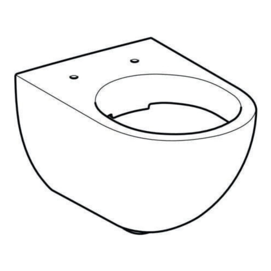 Geberit WC suspendu, chasse profonde Acanto 4,5 l, fermé, rimfree, blanc