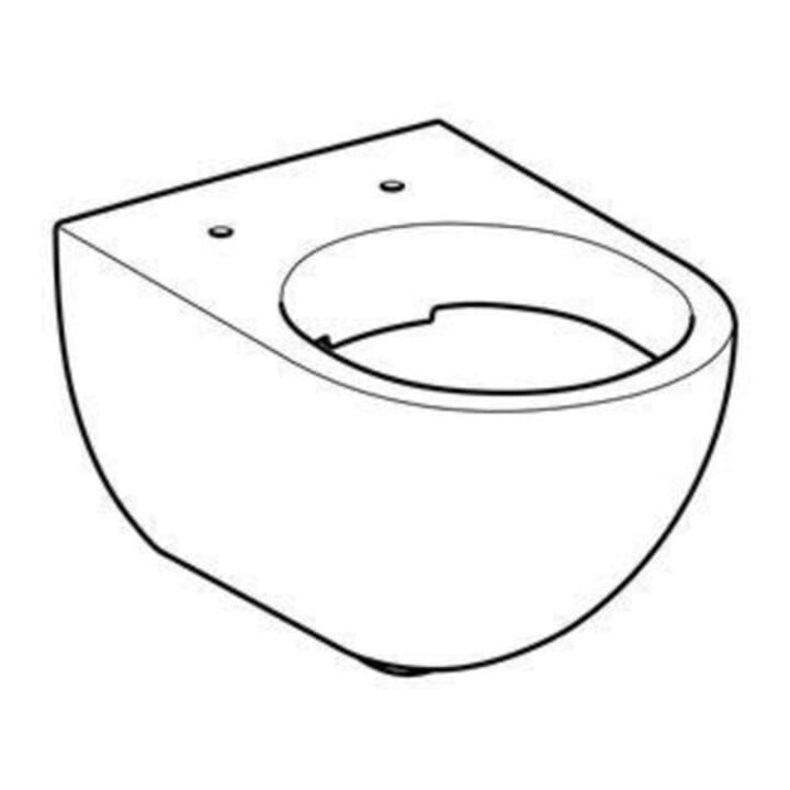 Geberit WC suspendu, chasse profonde Acanto 4,5 l, fermé, rimfree, blanc