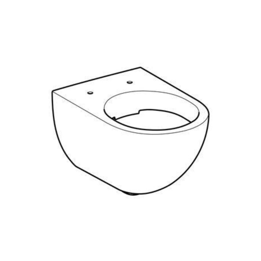 Geberit WC suspendu, chasse profonde Acanto 4,5 l, fermé, rimfree, blanc