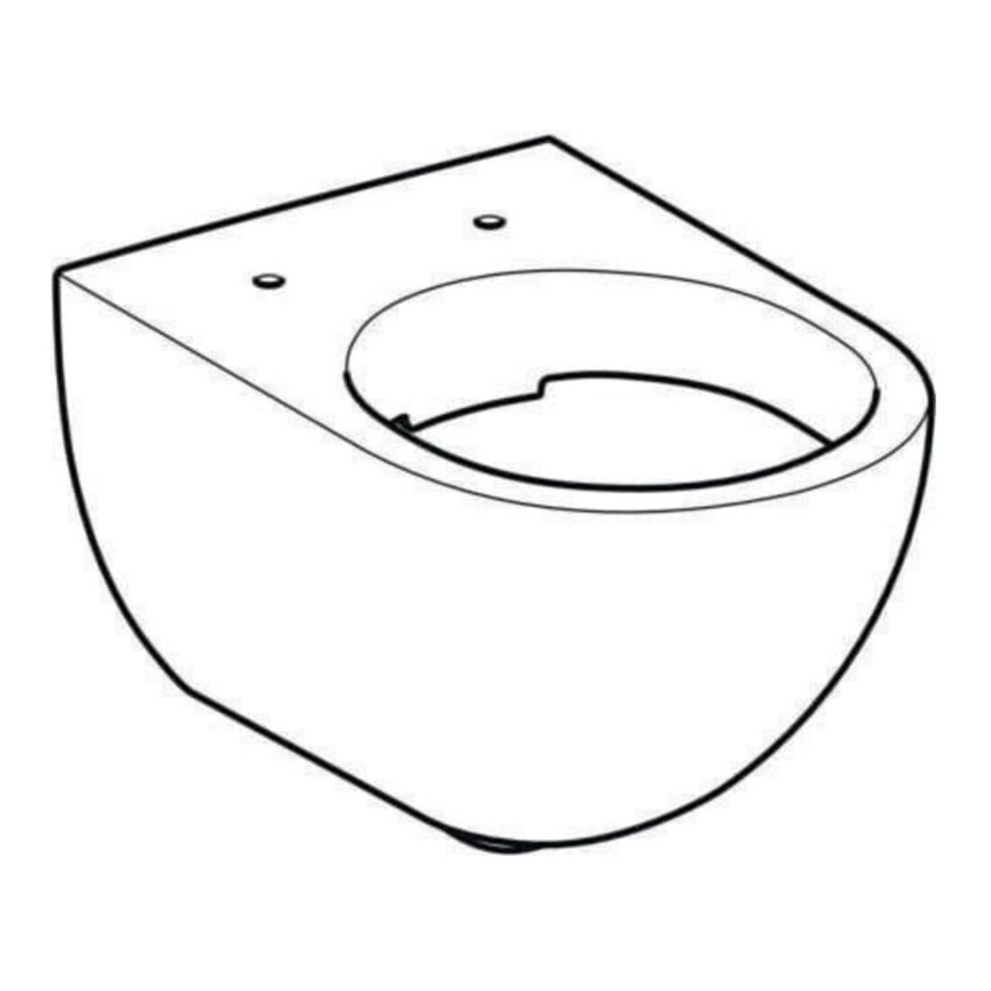 Geberit WC suspendu, chasse profonde Acanto 4,5 l, fermé, rimfree, blanc KeraTect