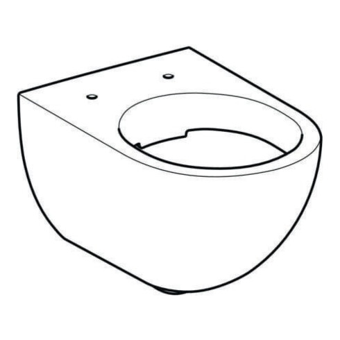 Geberit WC suspendu, chasse profonde Acanto 4,5 l, fermé, rimfree, blanc KeraTect