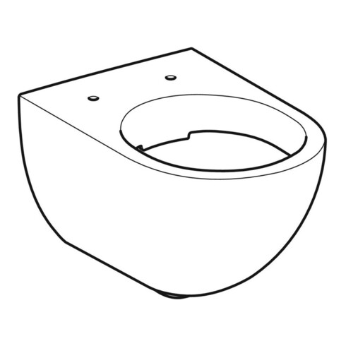 Geberit WC suspendu, chasse profonde Acanto 4,5 l, fermé, rimfree, blanc KeraTect