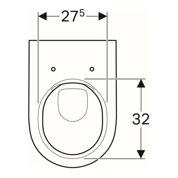 Geberit WC suspendu, chasse profonde Acanto 4,5 l, fermé, rimfree, blanc KeraTect