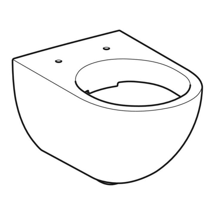 Geberit WC suspendu, chasse profonde Acanto 4,5 l, fermé, rimfree, blanc KeraTect