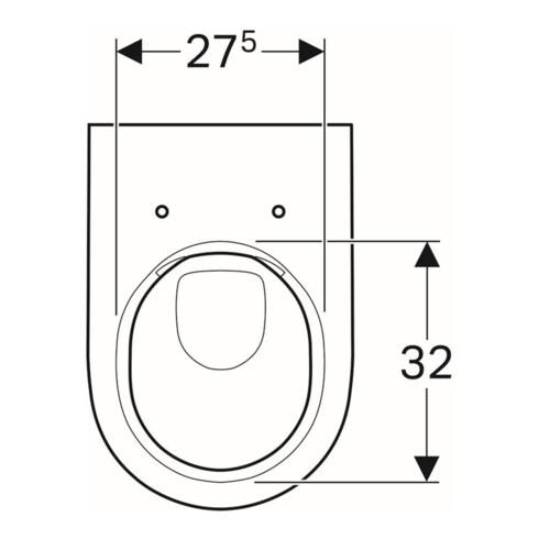 Geberit WC suspendu, chasse profonde Acanto 4,5 l, fermé, rimfree, blanc KeraTect