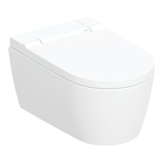 Geberit WC suspendu, chasse profonde AquaClean Sela blanc alpin, installation complète, avec Keratec