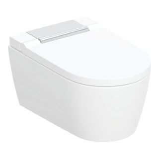 Geberit WC suspendu, chasse profonde AquaClean Sela hgl-vc, ensemble complet, avec Keratec