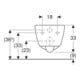 Geberit WC suspendu, chasse profonde iCon 35,5x53cm, blanc, sans bride, K-Tect