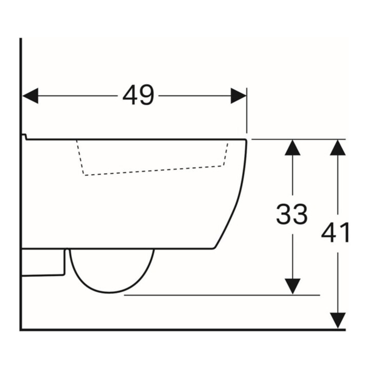 Geberit WC suspendu, chasse profonde iCon 35x49 cm, sortie cachée, forme fermée, blanc