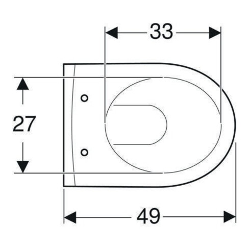 Geberit WC suspendu, chasse profonde iCon 35x49 cm, sortie cachée, forme fermée, blanc
