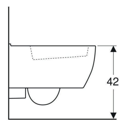 Geberit WC suspendu, chasse profonde iCon 35x49 cm, sortie cachée, forme fermée, blanc