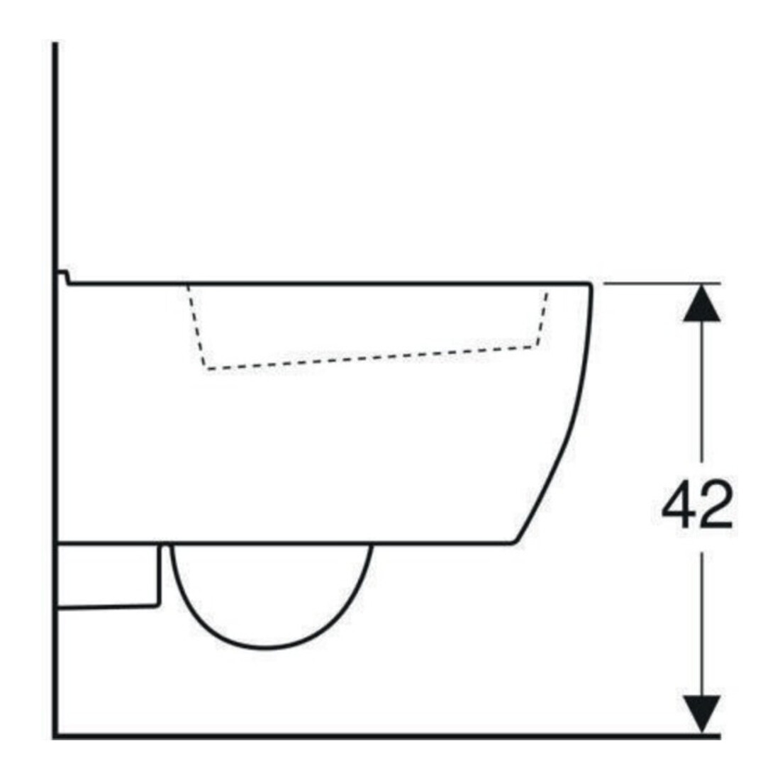 Geberit WC suspendu, chasse profonde iCon 35x49 cm, sortie cachée, forme fermée, blanc